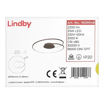 Lindby - LED Griestu lampa JOLINE LED/33W/230V