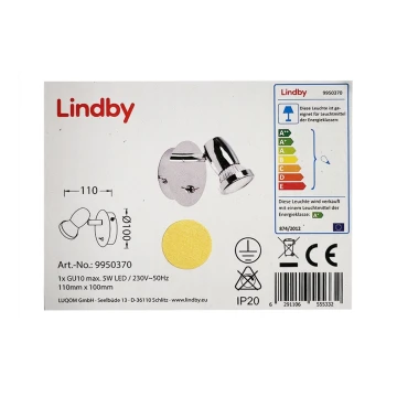 Lindby - LED Sienas starmetis ARMINIUS 1xGU10/5W/230V