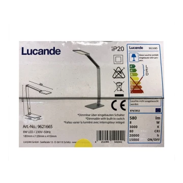 Lucande - LED Aptumšojama skārienvadāma galda lampa MION LED/8W/230V