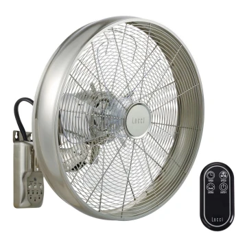 Lucci air 213126 - Sienas ventilators BREEZE 55W/230V matēts hroms + tālvadības pults