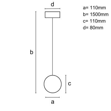 Lustra ar auklu 1xGU10/10W/230V oša/masīvkoks brūna