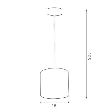 Lustra ar auklu ARDEN 1xE27/60W/230V d. 18 cm balta