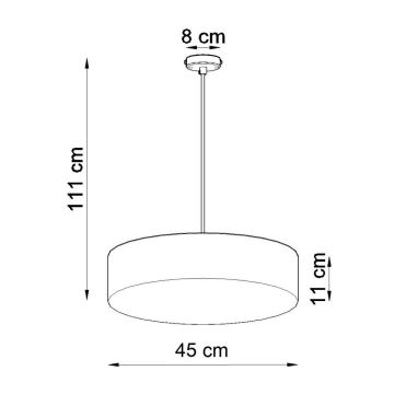 Lustra ar auklu ARENA 45 3xE27/60W/230V melns