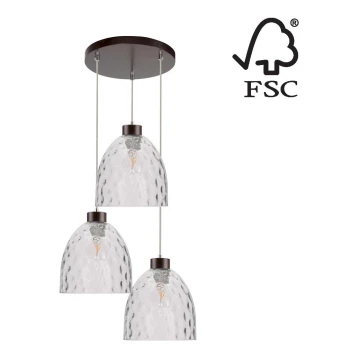 Lustra ar auklu AURA 3xE27/60W/230V dižskabārža - FSC sertifikāts