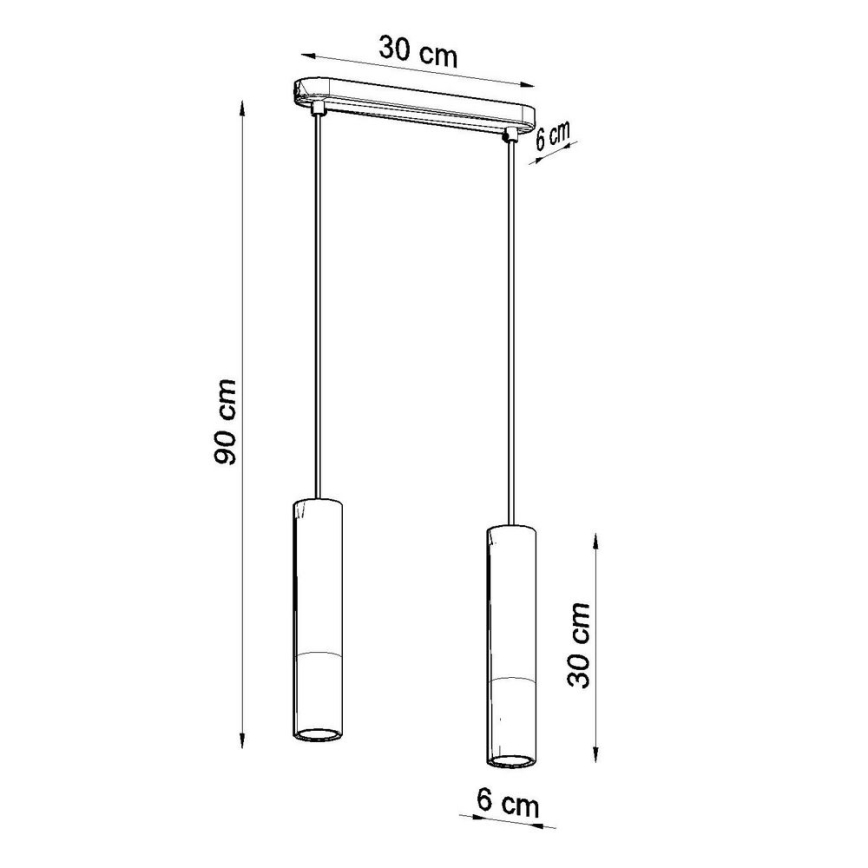 Lustra ar auklu BORGIO 2xGU10/40W/230V