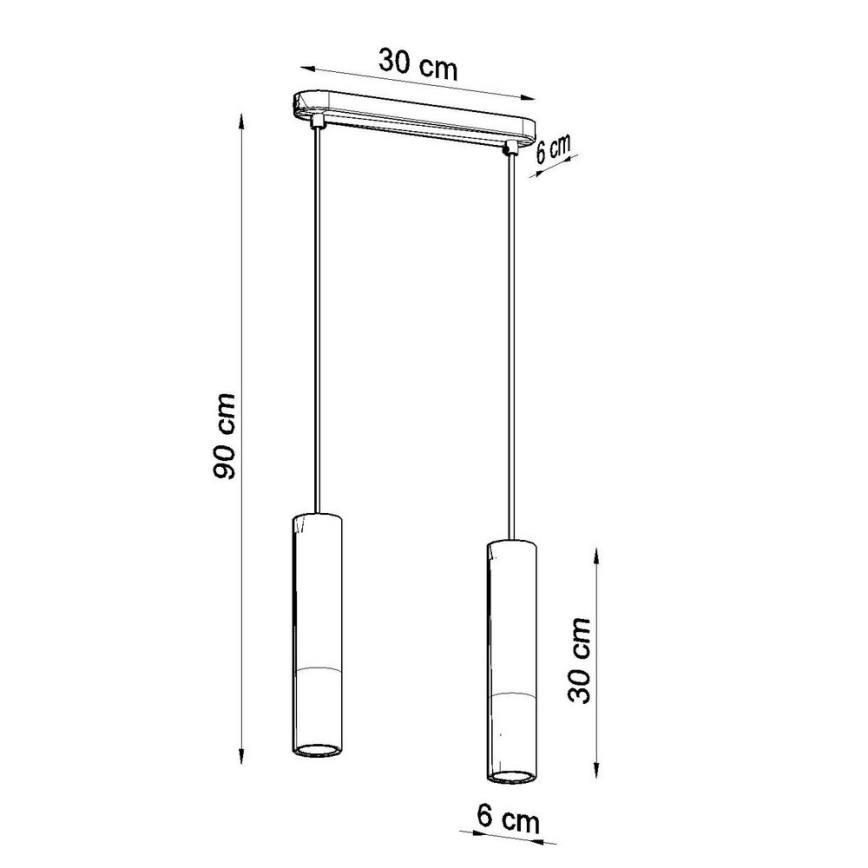 Lustra ar auklu BORGIO 2xGU10/40W/230V