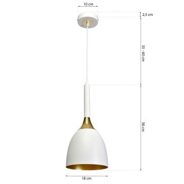 Lustra ar auklu CLARK 1xE27/60W/230V