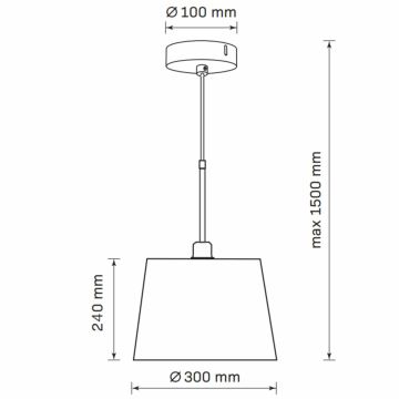 Lustra ar auklu ELENA 1xE27/20W/230V balta