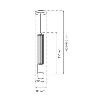 Lustra ar auklu ESTILO 1xGU10/40W/230V melna