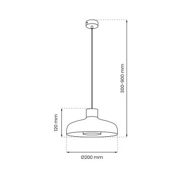 Lustra ar auklu LINEA 1xGX53/12W/230V melna