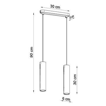 Lustra ar auklu LUVO 2xGU10/40W/230V