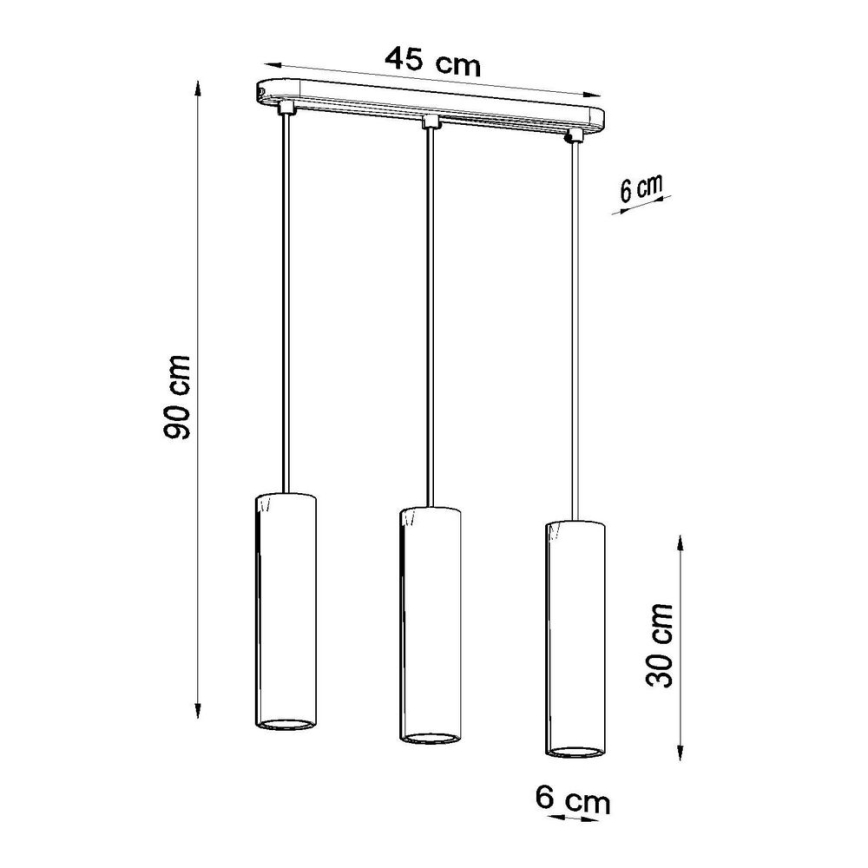 Lustra ar auklu LUVO 3xGU10/40W/230V