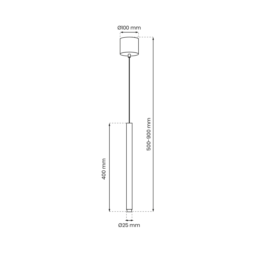 Lustra ar auklu MONZA 1xG9/8W/230V melna