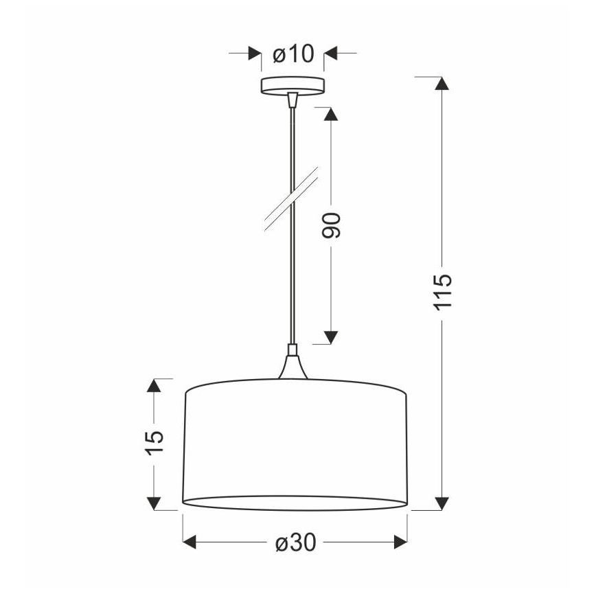 Lustra ar auklu PATTI 1xE27/60W/230V d. 30 cm zaļa