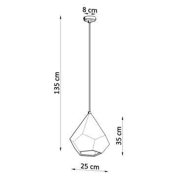 Lustra ar auklu PAVLUS 1xE27/60W/230V