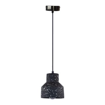 Lustra ar auklu TERRAZZO 1xE27/60W/230V d. 12 cm melna