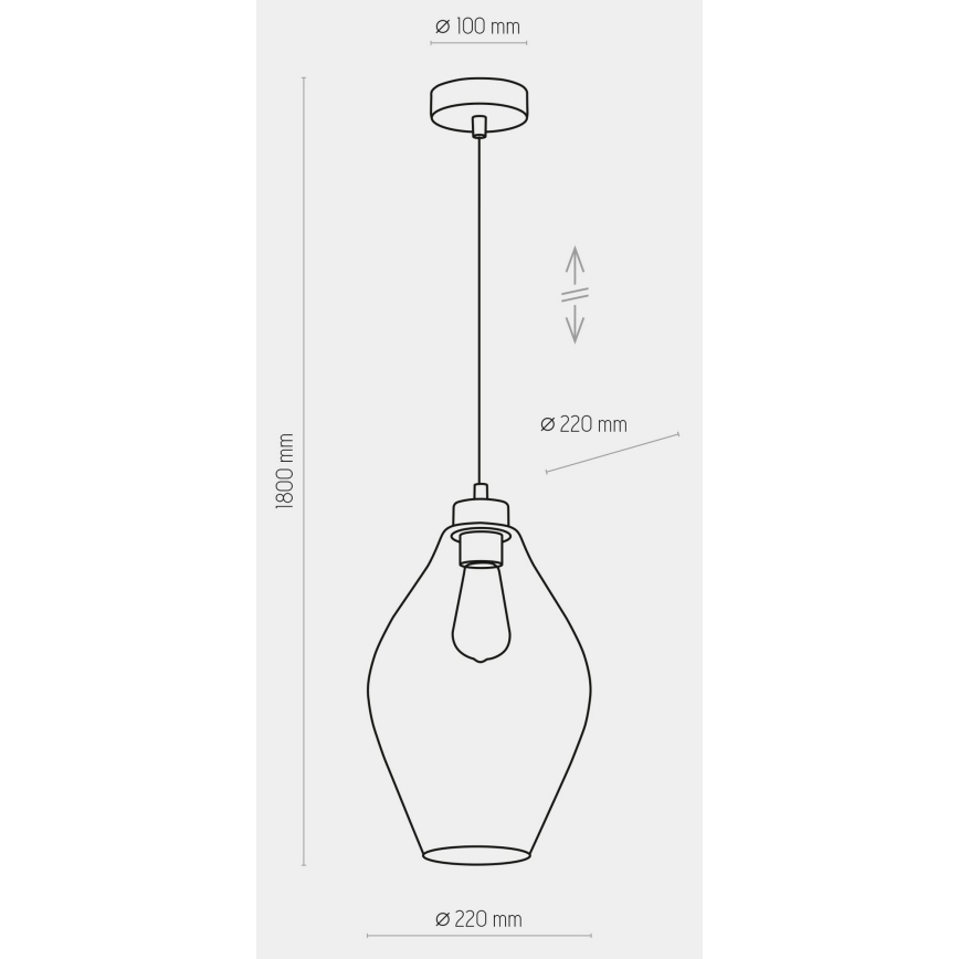 Lustra ar auklu TULON 1xE27/60W/230V