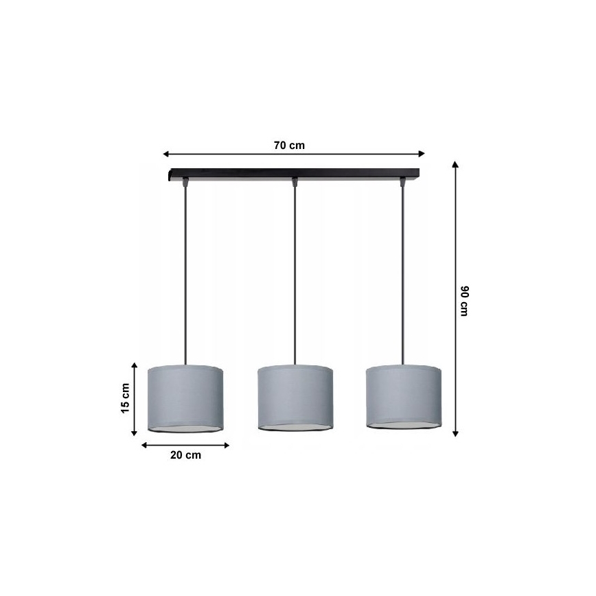 Lustra ar auklu TUZ 3xE27/60W/230V