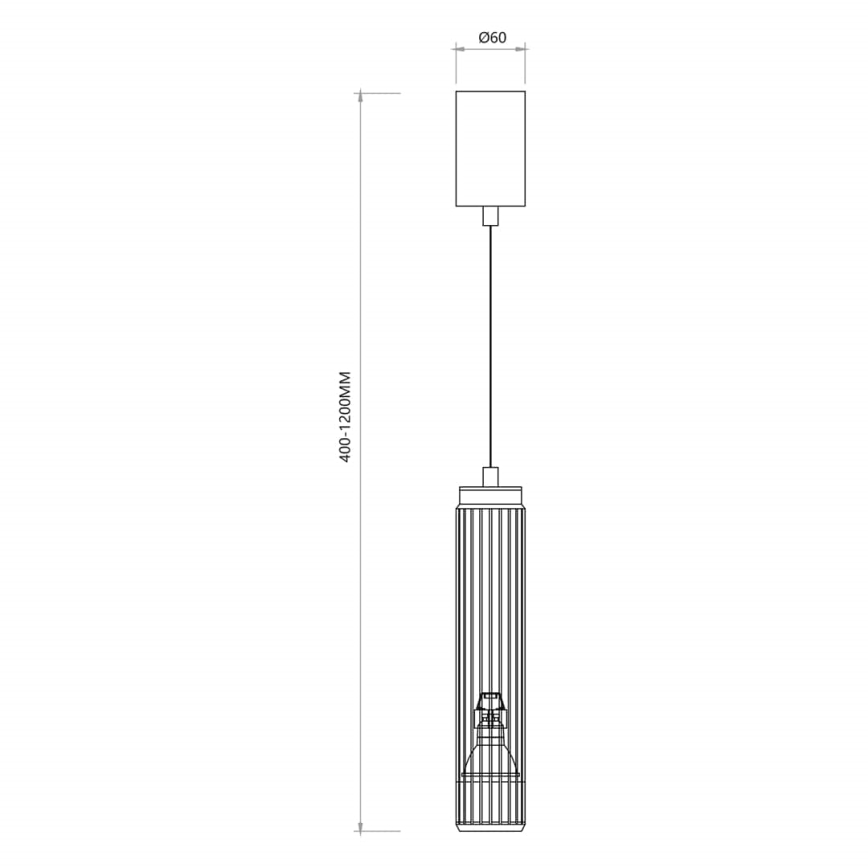 Lustra ar auklu VERTICAL 1xGU10/8W/230V balta