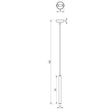 Lustra ar auklu YORU 1xG9/8W/230V 30 cm misiņa