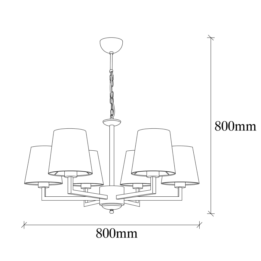 Lustra ar ķēdi PROFIL 6xE27/40W/230V