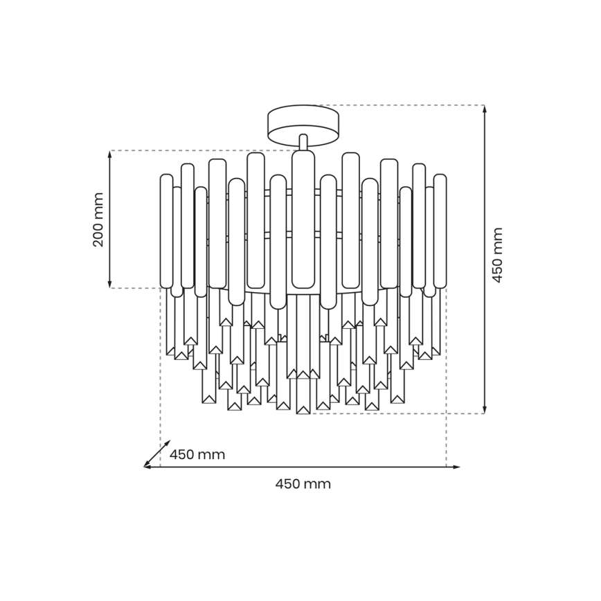 Lustra ar stieni ASPEN 6xE14/40W/230V zelta