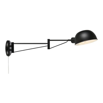 Markslöjd 108587 - Sienas lampa PORTLAND 1xE27/40W/230V melna