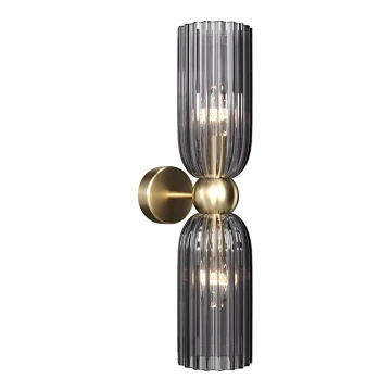 Maytoni MOD302WL-02GR - Sienas lampa ANTIC 2xE14/40W/230V zelta/pelēka