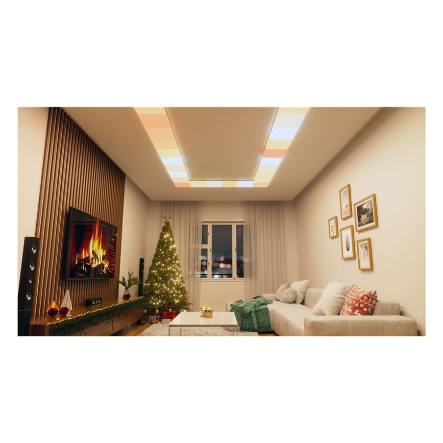 Nanoleaf - KOMPLEKTS 3x RGBW Aptumšojama griestu lampa SKYLIGHT 1xLED/18W/230V + 2xLED/16W/230V 2700-6500K Wi-Fi