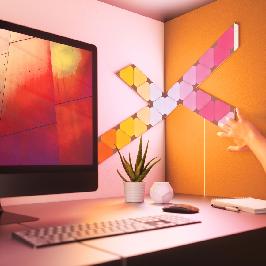 Nanoleaf - KOMPLEKTS 9x LED RGBW Aptumšojams panelis TRIANGLES LED/0,54W/230V 1200-6500K Wi-Fi