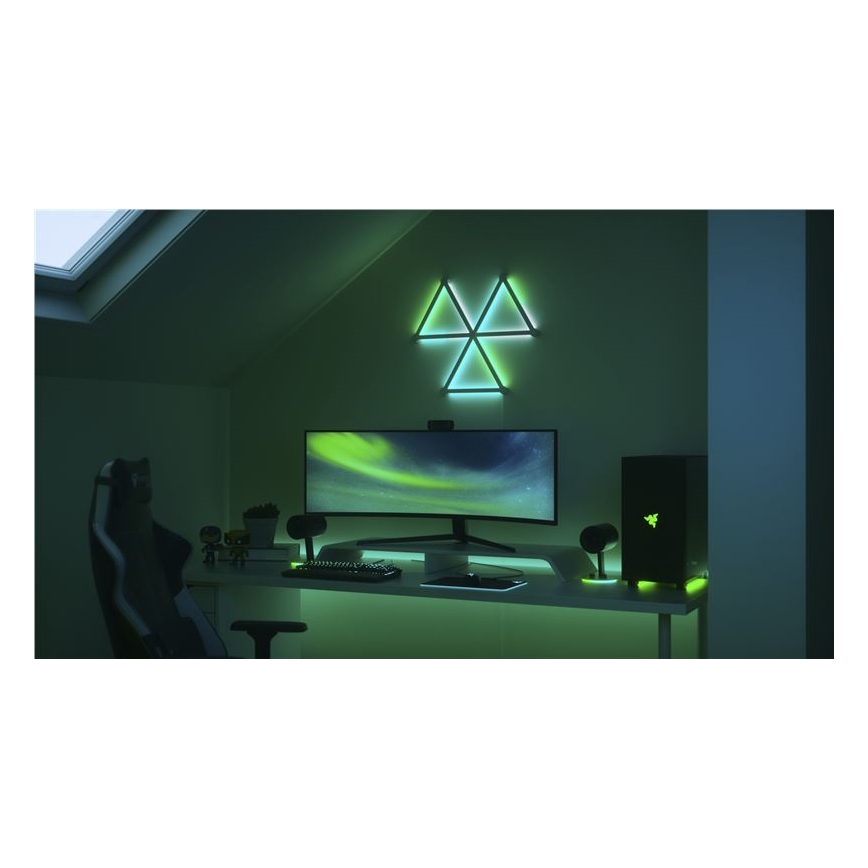 Nanoleaf - KOMPLEKTS 9x LED RGBW Aptumšojama sliede LINES LED/2W/230V 1200-6000K Wi-Fi