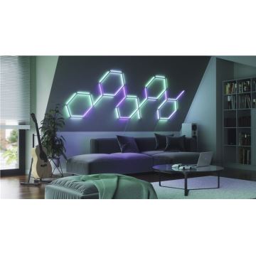 Nanoleaf - KOMPLEKTS 9x LED RGBW Aptumšojama sliede LINES LED/2W/230V 1200-6000K Wi-Fi