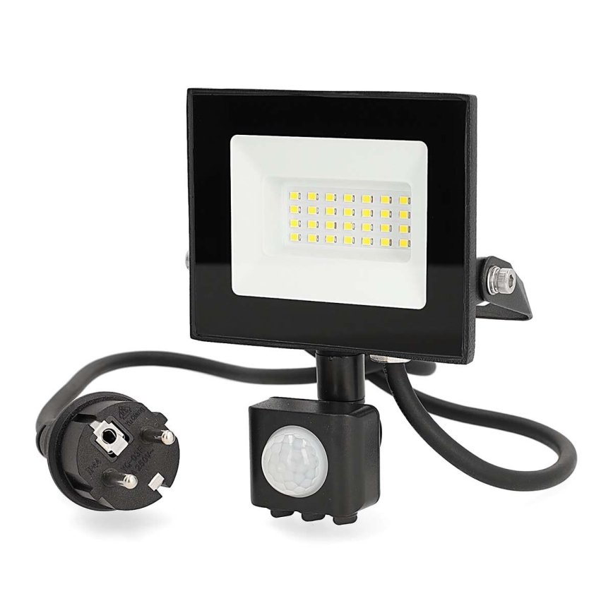 LED Prožektors ar sensoru LED/20W/230V 4000K IP44