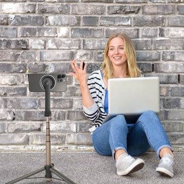 Magnētiskā salokāmā selfiju nūja 2in1 ar statīvu