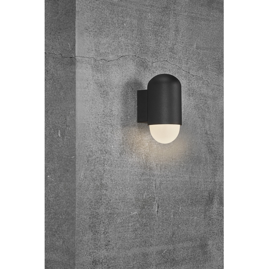 Nordlux - Āra sienas lampa HEKA 1xE27/60W/230V IP54 melna