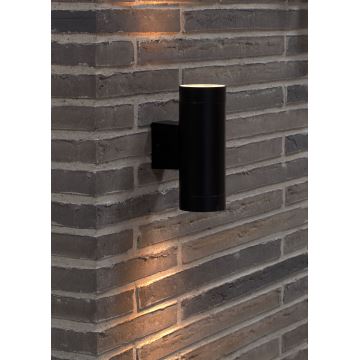Nordlux - Āra sienas lampa TIN 2xGU10/35W/230V IP54 melna