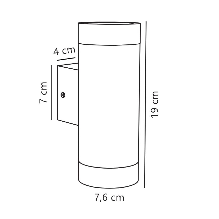 Nordlux - Āra sienas lampa TIN 2xGU10/35W/230V IP54 melna