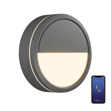 Nordlux - LED Aptumšojama āra sienas lampa AVA SMART LED/9,5W/230V 2700K IP54 pelēka