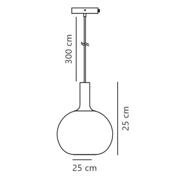 Nordlux - Lustra ar auklu ALTON 1xE27/60W/230V balta/melna/misiņš