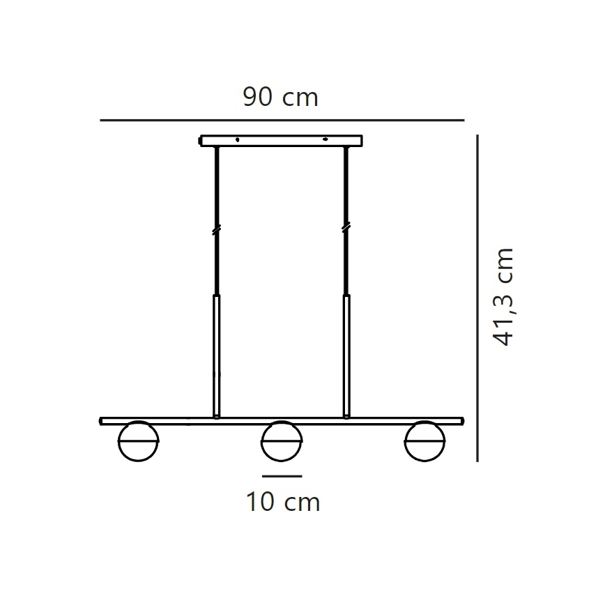 Nordlux - Lustra ar auklu CONTINA 3xG9/5W/230V melna