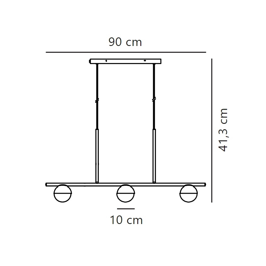 Nordlux - Lustra ar auklu CONTINA 3xG9/5W/230V misiņš