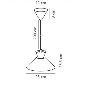 Nordlux - Lustra ar auklu DIAL 1xE27/40W/230V d. 25 cm balta