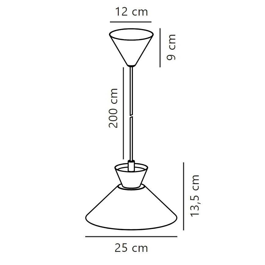 Nordlux - Lustra ar auklu DIAL 1xE27/40W/230V d. 25 cm dzeltena