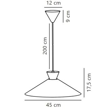 Nordlux - Lustra ar auklu DIAL 1xE27/40W/230V d. 45 cm balta