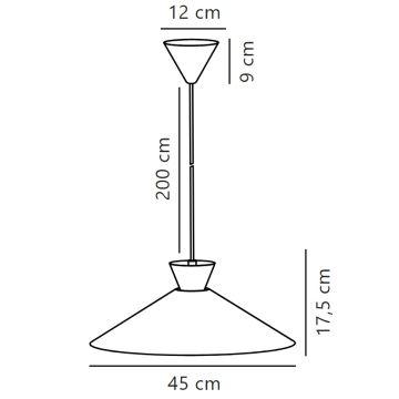 Nordlux - Lustra ar auklu DIAL 1xE27/40W/230V d. 45 cm dzeltena