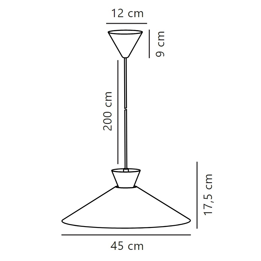 Nordlux - Lustra ar auklu DIAL 1xE27/40W/230V d. 45 cm dzeltena