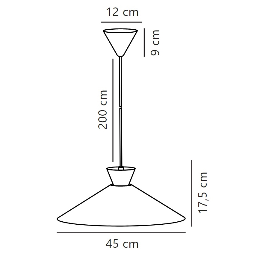 Nordlux - Lustra ar auklu DIAL 1xE27/40W/230V d. 45 cm pelēka