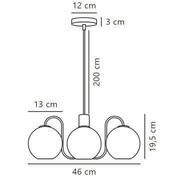 Nordlux - Lustra ar auklu FRANCA 4xE14/40W/230V