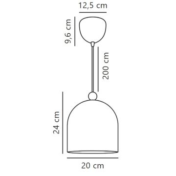 Nordlux - Lustra ar auklu GASTON 1xE27/40W/230V rozā/balta