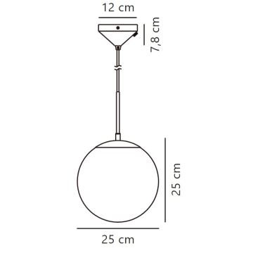 Nordlux - Lustra ar auklu GRANT 1xE14/25W/230V d. 25 cm